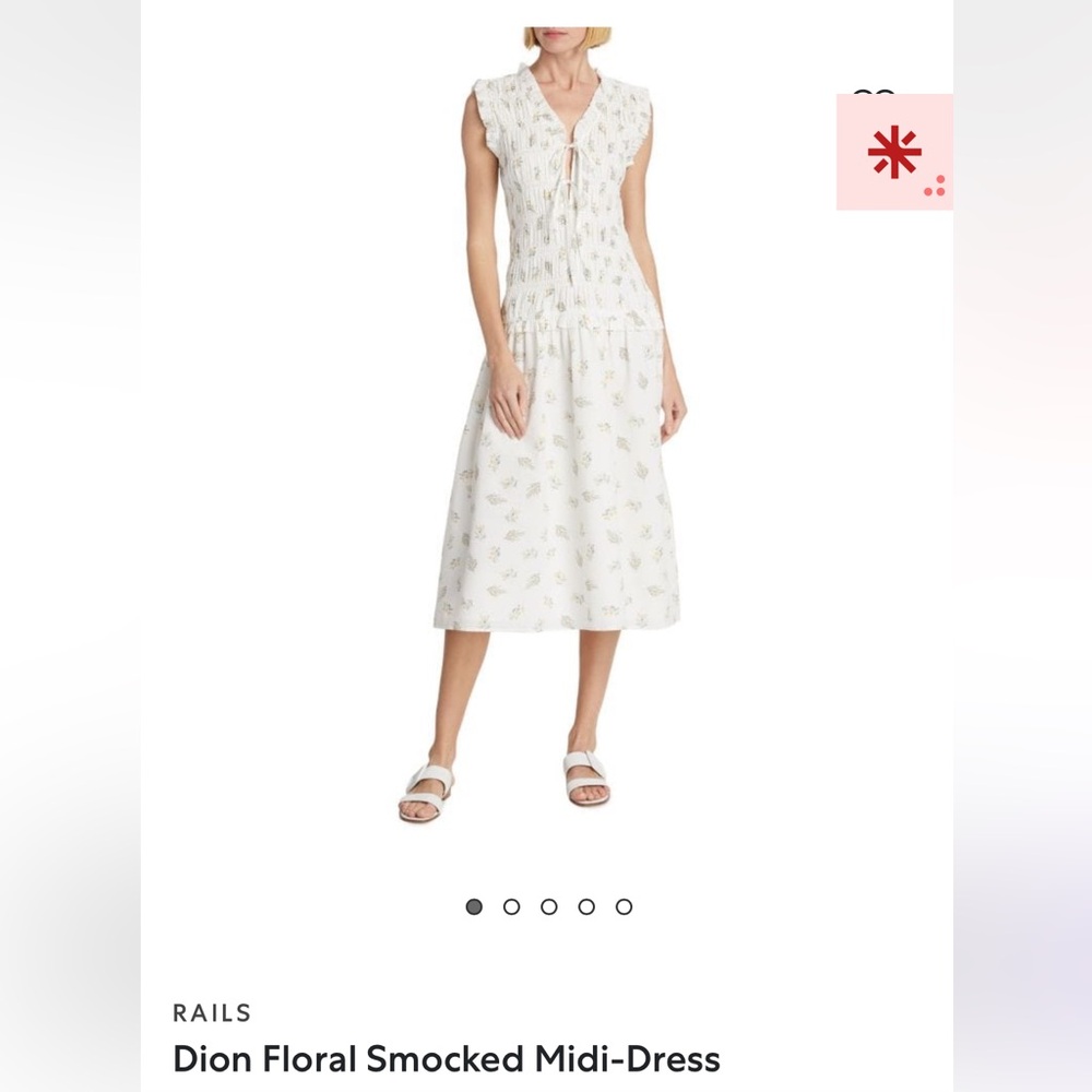 Rails Dion Floral Smocked Midi Dress